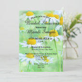 Fun White Daisies Contrasting Fonts Uitnodiging (Staand voorkant)