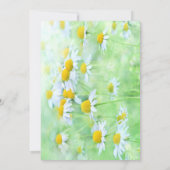 Fun White Daisies Contrasting Fonts Uitnodiging (Achterkant)