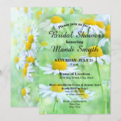 Fun White Daisies Contrasting Fonts Uitnodiging (Voorkant / Achterkant)