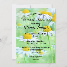 Fun White Daisies Contrasting Fonts Uitnodiging