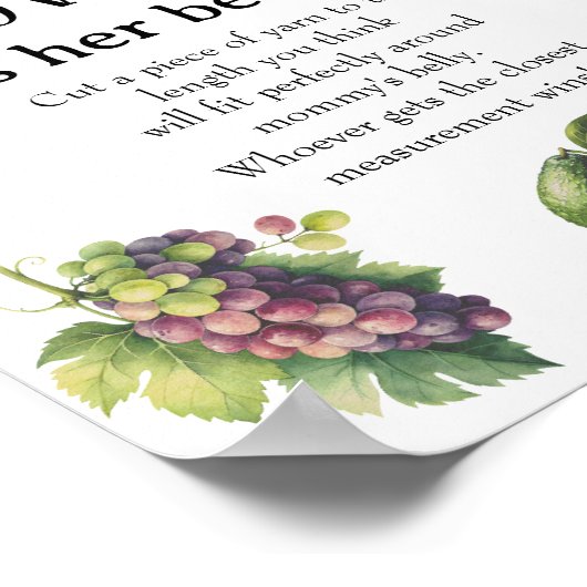 Fun White Garden Baby Hoe groot is haar buikspel Poster (Hoek)