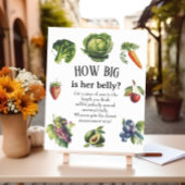 Fun White Garden Baby Hoe groot is haar buikspel Poster