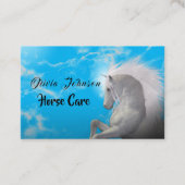 Fun White Horse Care Visitekaartje (Voorkant)