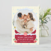 Fun White Merry Wereldbol Snow-fotokaart Kaart (Staand voorkant)