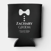 Fun White Stropdas Groom Wedding Foam Koelbox Blikjeskoeler (Voorkant)