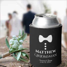 Fun White Stropdas Groomsman Wedding Foam Koelbox Blikjeskoeler