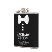 Fun White Stropdas Tuxedo Groom Wedding Flask Heupfles (Links)