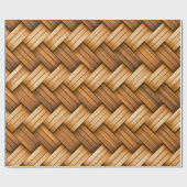Fun Wicker Basket Weave Cadeaupapier (Vlak)