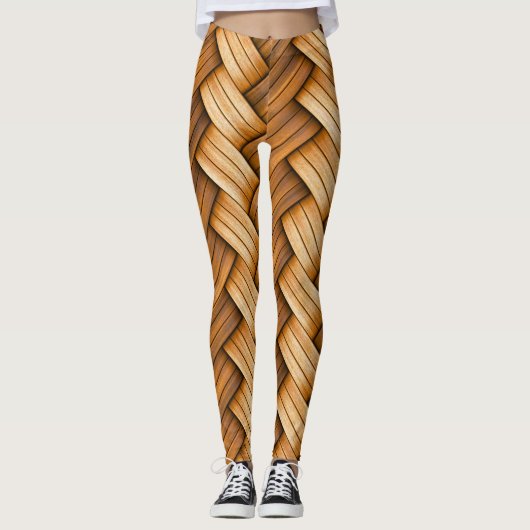 Fun Wicker Basket Weave Leggings (Voorkant)