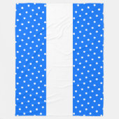 Fun Wide Bright Polka gestippelde blauw witte stre Fleece Deken (Voorkant)