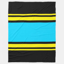 Fun Wide Helder Blauw Geel Zwart Racing Stripes