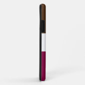 Fun Wide Rich Bruin Bourgogne Rood Witte Strepen Case-Mate iPhone Case (Achterkant/rechts)