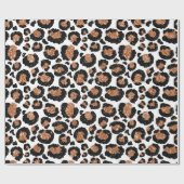 Fun Wild Cheetah Pattern Oerwoud Verjaardagsfeestj Cadeaupapier (Vlak)