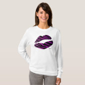 Fun Wild Zebra Lips Herfst Shirt Paars (Voorkant volledig)