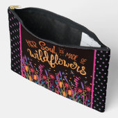 Fun Wildflowers Quote Floral Aangepaste naam Etui (Open)