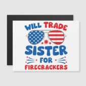 Fun Will Trade Sister voor Firecrackers Funny USA  (Voorkant / Achterkant)