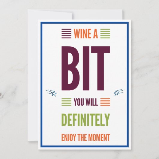 Fun Wine A Bit Voel je beter Kaart (Voorkant)