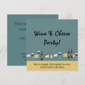 Fun Wine and Cheese Party-with Quote Kaart (Voorkant / Achterkant)