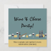 Fun Wine and Cheese Party-with Quote Kaart (Voorkant)