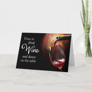 Fun Wine Enthusiast's Birthday Card Kaart