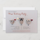Fun Wine Tasting Party Invitations Rock Gepersonal Kaart (Voorkant)