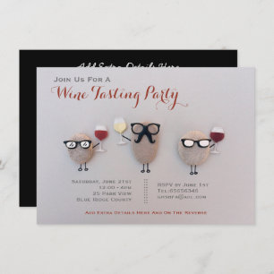 Fun Wine Tasting Party Invitations Rock Gepersonal Kaart