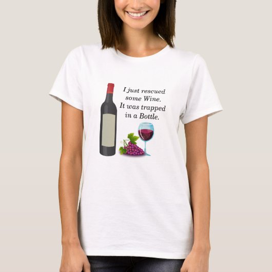 Fun Wine Woman's T-Shirt (Voorkant)