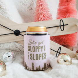 Fun Winter Ski Snowboard Bachelorette Party Blikjeskoeler