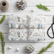 Fun Winter Snowman Kinder Cartoon kerstpatronen