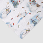 Fun Winter Snowman Kinder Cartoon Pattern Tissuepapier (Detail)