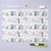 Fun Winter Snowman Kinder Cartoon Pattern Tissuepapier (Craft)