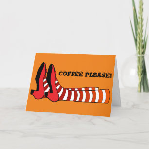 Fun/Witch Legs, Halloween Folded Holiday Card Feestdagen Kaart