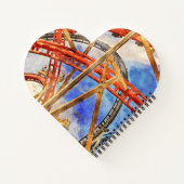 fun with roller coaster tote bag notitieboek (Achterkant)