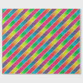 [Fun with Stripes] Patroon #1 Geometrische regenbo Cadeaupapier (Vlak)