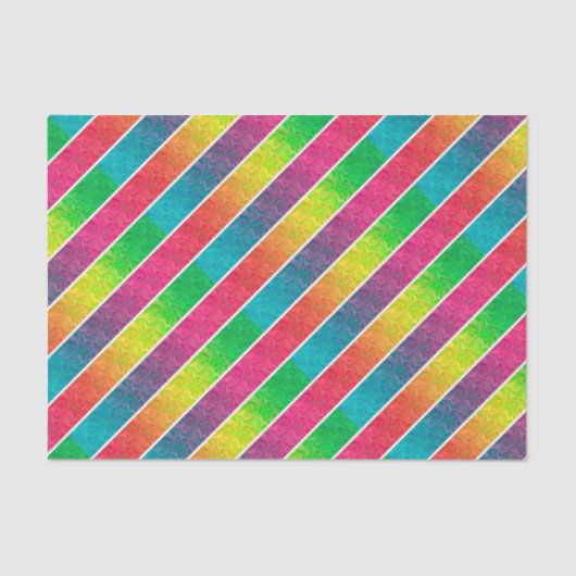 [Fun with Stripes] Patroon #1 Regenboogontkoppelin Tissuepapier (Voorkant)