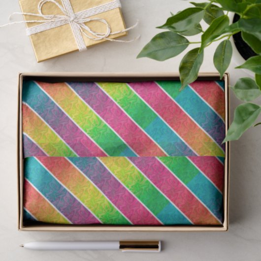 [Fun with Stripes] Patroon #1 Regenboogontkoppelin Tissuepapier (Geschenk)
