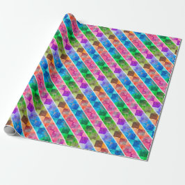 [Fun with Stripes] Patroon #5a Diamond Rainbow Cadeaupapier
