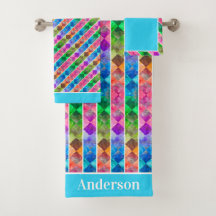[Fun with Stripes] Patroon #5a Rainbow Diamonds