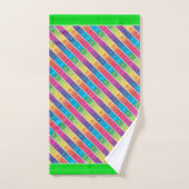 [Fun with Stripes] Patroon #6a Regenboogharten Bad Handdoek (Handdoek)