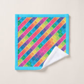 [Fun with Stripes] Patroon #6a Regenboogharten Bad Handdoek (Wasdoekje)