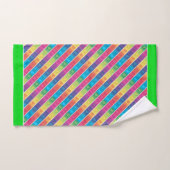 [Fun with Stripes] Patroon #6a Regenboogharten Bad Handdoek (Handdoek)