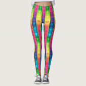 [Fun with Stripes] Patroon #6b Rainbow Hearts Leggings (Voorkant)