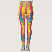 [Fun with Stripes] Patroon #6c Rainbow Hearts Leggings (Voorkant)