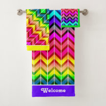 [Fun with Stripes] Patroon #7a Regenbooggeometrisc