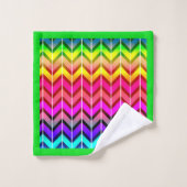 [Fun with Stripes] Patroon #7a Regenbooggeometrisc Bad Handdoek (Wasdoekje)