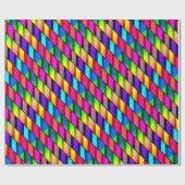 [Fun with Stripes] Patroon #7b Mosaic Rainbow Cadeaupapier (Vlak)
