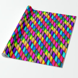 [Fun with Stripes] Patroon #7b Mosaic Rainbow Cadeaupapier