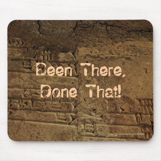 Fun, Witty "Sumerian Cuneiform Writing" Mousepad Muismat (Voorkant)