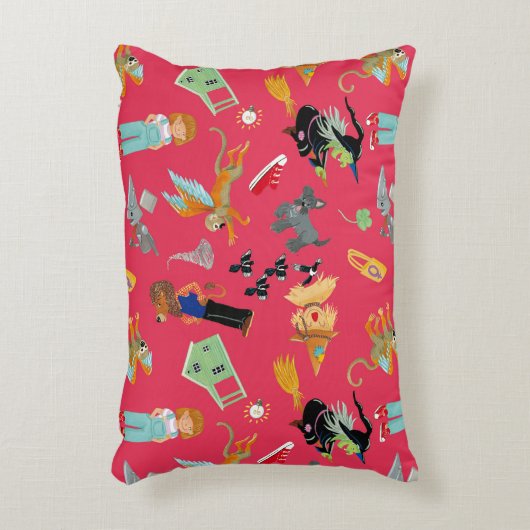 Fun Wizard of Oz on red children's design Accent Kussen (Voorkant(Verticaal))