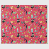 Fun Wizard of Oz on red children's design Cadeaupapier (Vlak)